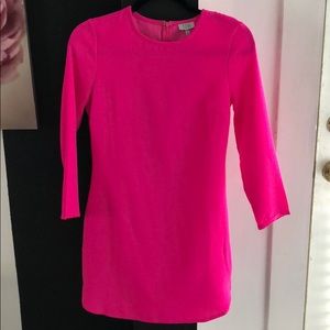 Hot pink long sleeve dress